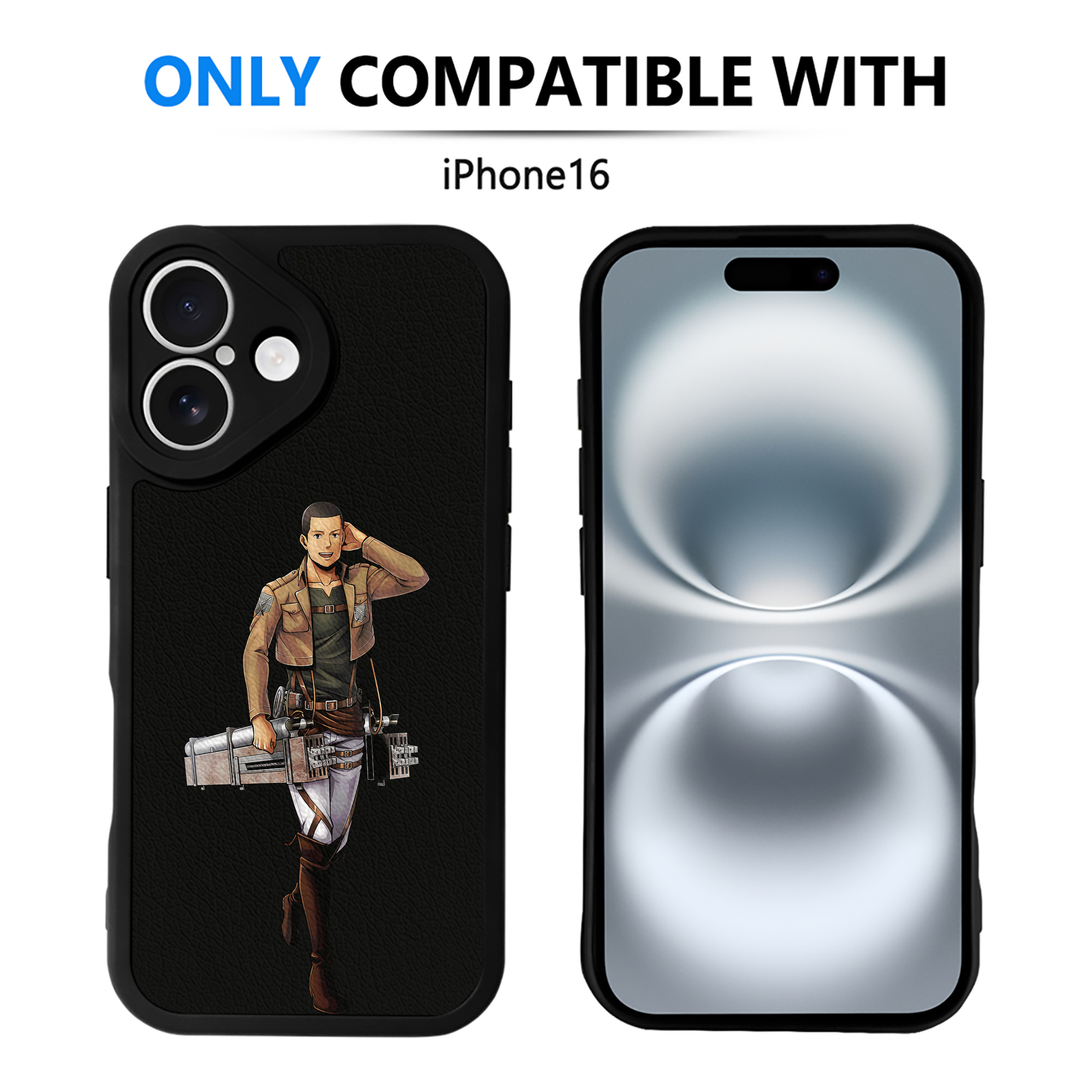 （画像用） 進撃の巨人 Attack on Titan 【iPhone 16シリーズ対応】シリコンスマホケース（レザー調） 材質：シリコン